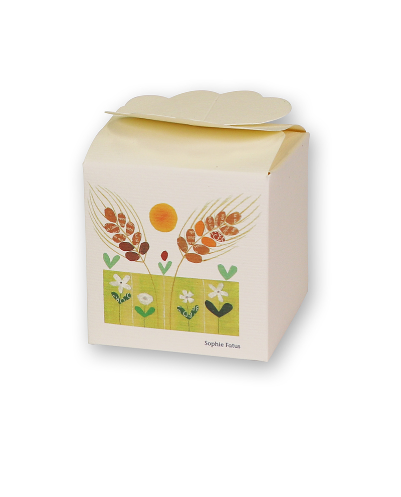 Bomboniera scatolina Spiga di grano (Confezione da 10 pezzi)